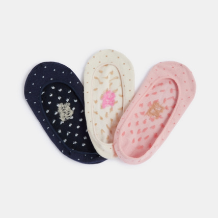 Avis Socquettes invisibles à pois (lot de 3) bleu fille OKAIDI 2