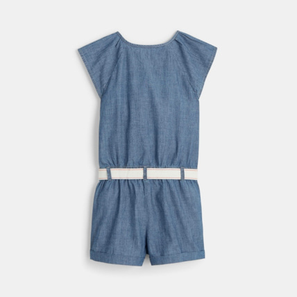 Avis Combishort chambray bleu fille OKAIDI 2