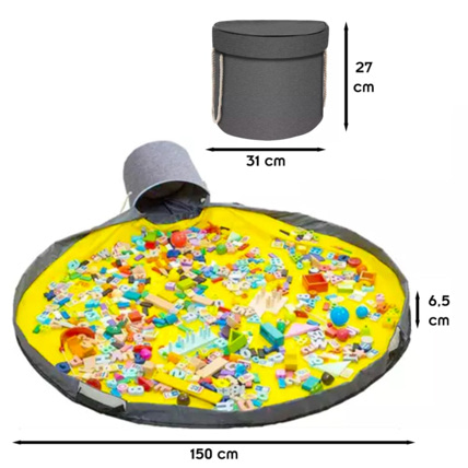 Avis Panier de rangement sac pour jouets 2-en-1 avec tapis de jeux BOLSA  Mon Mobilier Design 4