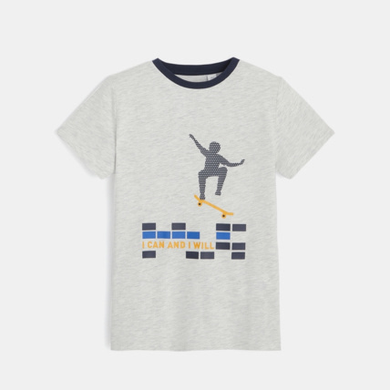 Avis T-shirt flammé motif skate gris garçon OKAIDI 2