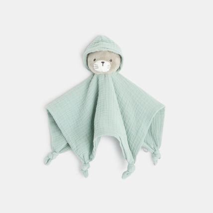 Avis Doudou plat chat en lange de coton OBAÏBI 1