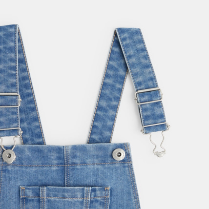 Avis Salopette-short en jean bleue fille OKAIDI 3