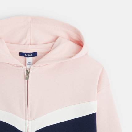 Avis Sweat-shirt colorblock à capuche bleu fille OKAIDI 2