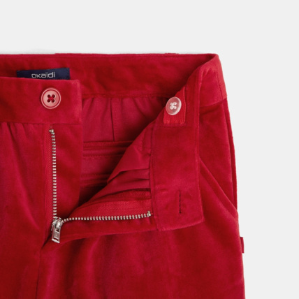Avis Short velours lisse et ceinture rouge fille OKAIDI 2