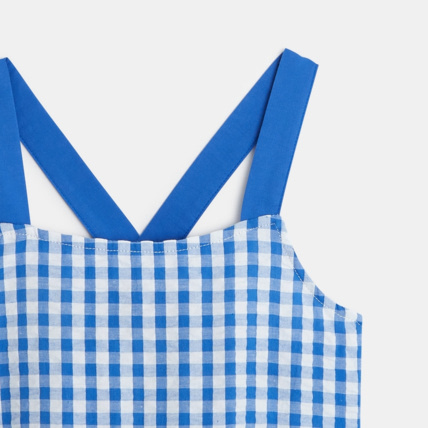 Avis Robe à bretelles à carreaux bleue fille OKAIDI 2