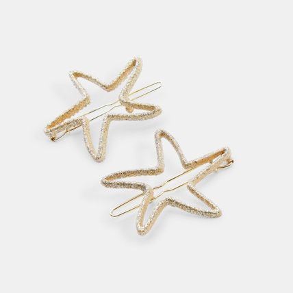 Avis Barrettes étoilées et dorées (lot de 2) jaune fille OKAIDI 1