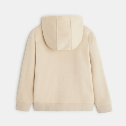 Avis Sweat-shirt à capuche uni beige garçon OKAIDI 4