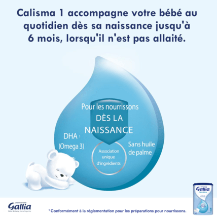 Avis Lait CALISMA 1er âge Laboratoire Gallia 2