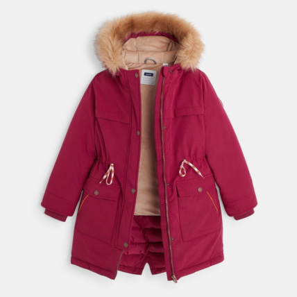 Avis Parka chaude et déperlante à capuche violet fille OKAIDI 2