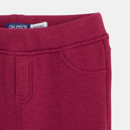 Avis Jegging chaud et pailleté rouge fille OKAIDI 2