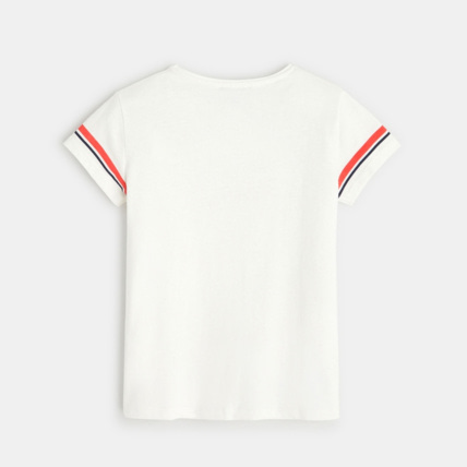 Avis T-shirt à message blanc fille OKAIDI 3