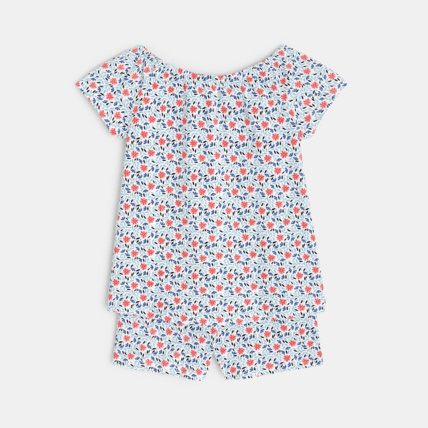 Avis Pyjama d'été imprimé 2 pièces bleu fille OKAIDI 4