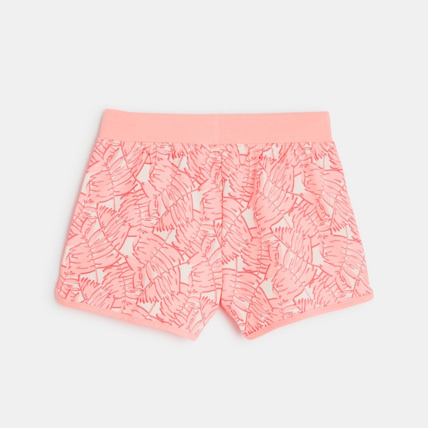 Avis Short en jersey imprimé "feuillages" rose fille OKAIDI 4