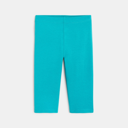Avis Legging court en jersey uni vert fille OKAIDI 1