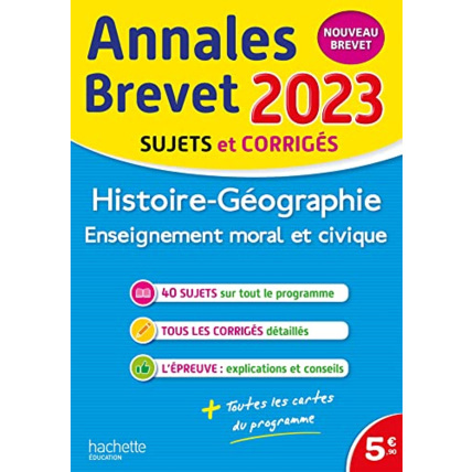 Avis Annales BREVET 2023 - Histoire-géo-EMC Hachette Éducation 1