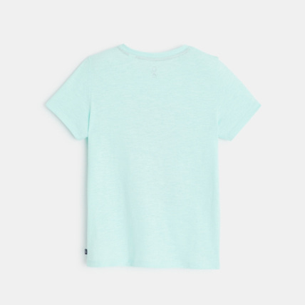 Avis T-shirt manches courtes "one for all, all for one" turquoise garçon OKAIDI 4