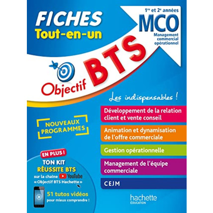 Avis Objectif BTS MCO - Fiches Tout-en-un Hachette Éducation 1