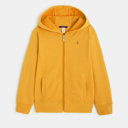 Avis Sweat-shirt uni à capuche jaune garçon OKAIDI 1