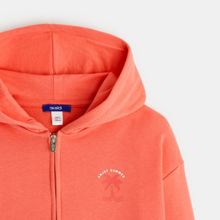 Avis Sweat-shirt uni à capuche orange fille OKAIDI 3