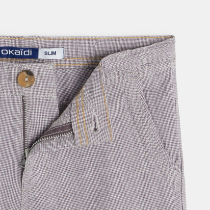 Avis Bermuda slim en toile blanc garçon OKAIDI 3