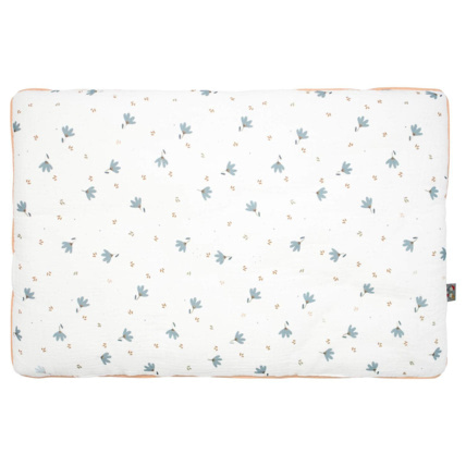Avis Oreiller plat réversible en gaze de coton, Bleuet Sevira Kids 1