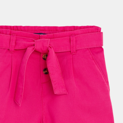 Avis Short ceinturé en toile unie rose fille OKAIDI 2