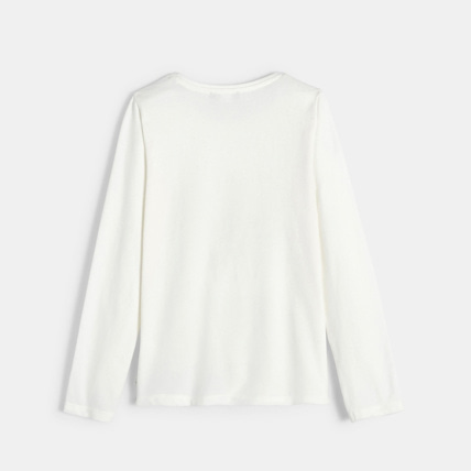 Avis T-shirt à sequins blanc fille OKAIDI 3