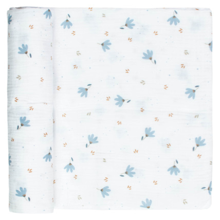 Avis Maxi lange en gaze de coton, Bleuet Sevira Kids 1