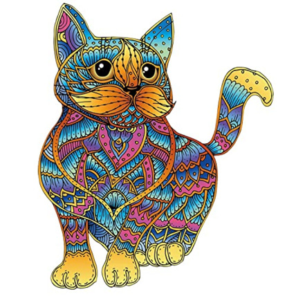 Avis Rainbow Wooden Puzzle CHAT Eureka 2