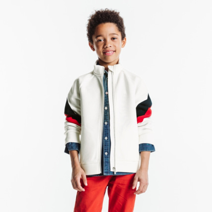 Avis Sweat zippé blanc garçon OKAIDI 1