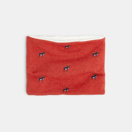 Avis Snood en tricot doublé polaire + motifs brodés orange garçon OKAIDI 1