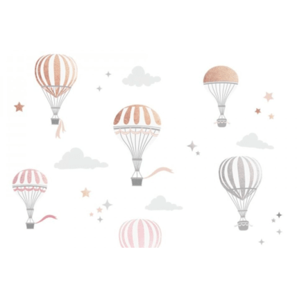 Avis Sticker montgolfières irisées avec nuages Mon Lit Cabane 1