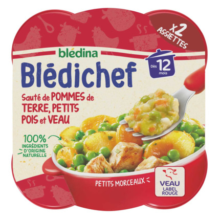Avis BLEDICHEF Sauté de pommes de terre, petits pois et veau Blédina 1