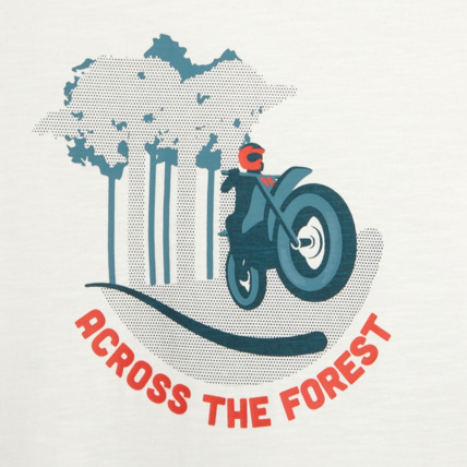 Avis T-shirt à message "Across the forest" blanc garçon OKAIDI 2