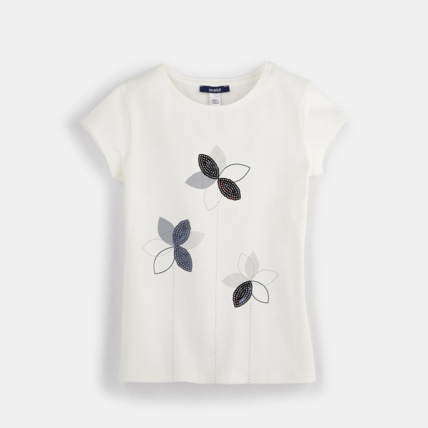Avis T-shirt à sequins blanc fille OKAIDI 1