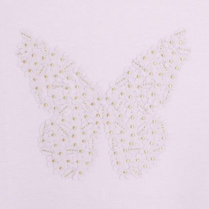 Avis T-shirt brodé papillon violet fille OKAIDI 2
