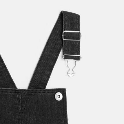 Avis Robe-salopette en jean noire fille OKAIDI 3