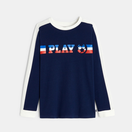 Avis T-shirt manches longues foot bleu garçon OKAIDI 1