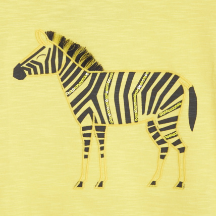 Avis T-shirt à motif fantaisie jaune fille OKAIDI 3