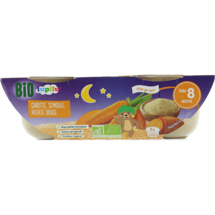 Avis Coupelles 8 mois Bio - Carotte, semoule, patate douce lupilu® 2