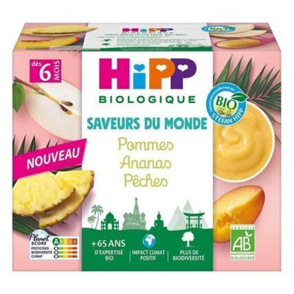 Avis Coupelles Pomme Ananas Pêche Bio HIPP 1