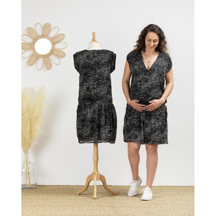 Avis Robe de grossesse à manches courtes style cache-coeur Prémaman 1