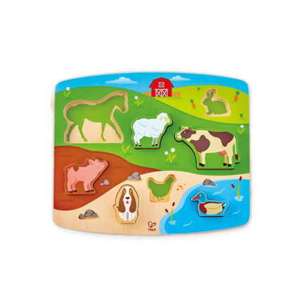 Avis Puzzle 2 en 1 Animaux de la ferme HAPE 1