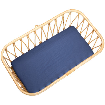 Avis Drap housse berceau en gaze de coton à carreaux Sevira Kids 2