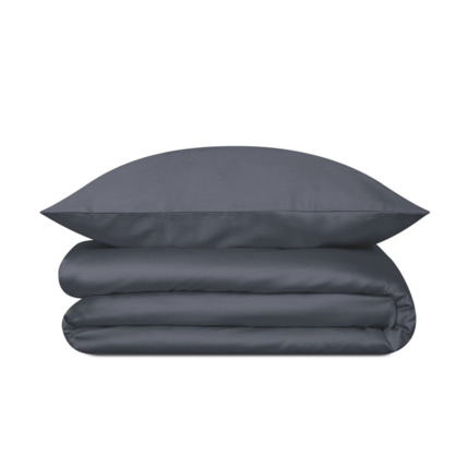 Avis Housse de couette en satin de coton - Anthracite Mon Lit Cabane 1