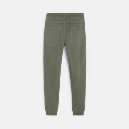Avis Jogpant uni en toile stretch vert garçon OKAIDI 4