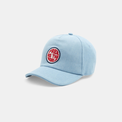 Avis Casquette en jean "Free as the world" bleue garçon OKAIDI 1