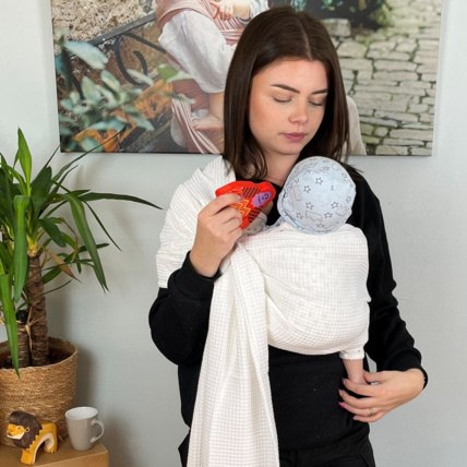 Avis Écharpe de portage sans nœud Ring Sling Gaufré Naturioù 1