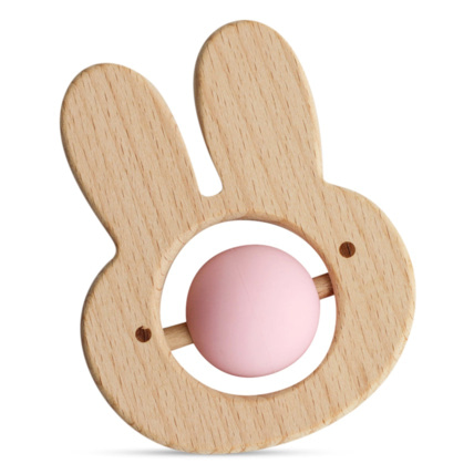 Avis Jouet de dentition en bois et silicone Sevira Kids 1