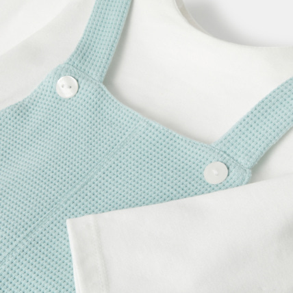 Avis Salopette en coton nid d'abeille avec t-shirt intégré naissance ABSORBA 9